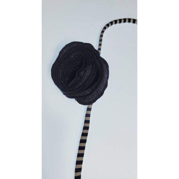 SAME LOS ANGELES One Piece Swimsuit Womens Stripped Sz Medium Flower Beige Blue - Picture 4 of 9